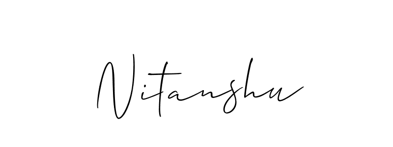 How to make Nitanshu name signature. Use Allison_Script style for creating short signs online. This is the latest handwritten sign. Nitanshu signature style 2 images and pictures png