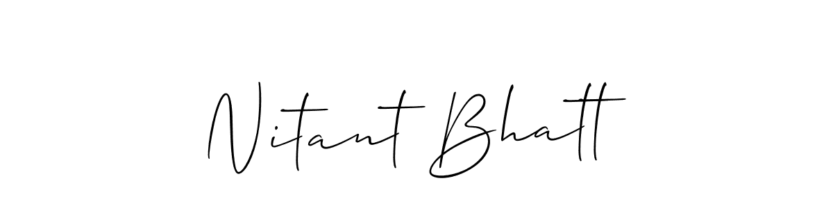 Also You can easily find your signature by using the search form. We will create Nitant Bhatt name handwritten signature images for you free of cost using Allison_Script sign style. Nitant Bhatt signature style 2 images and pictures png