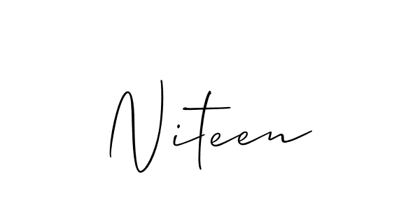 Create a beautiful signature design for name Niteen. With this signature (Allison_Script) fonts, you can make a handwritten signature for free. Niteen signature style 2 images and pictures png