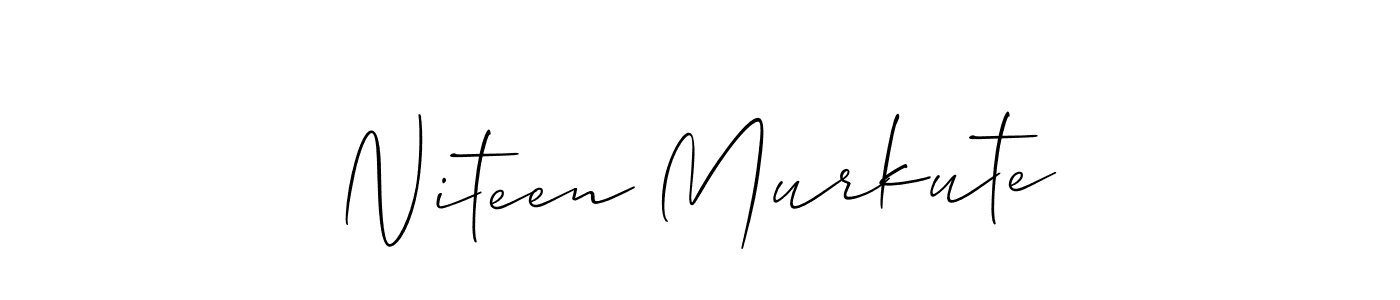Similarly Allison_Script is the best handwritten signature design. Signature creator online .You can use it as an online autograph creator for name Niteen Murkute. Niteen Murkute signature style 2 images and pictures png