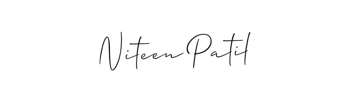 Design your own signature with our free online signature maker. With this signature software, you can create a handwritten (Allison_Script) signature for name Niteen Patil. Niteen Patil signature style 2 images and pictures png