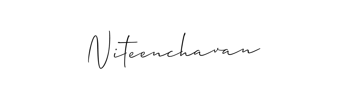 How to make Niteenchavan signature? Allison_Script is a professional autograph style. Create handwritten signature for Niteenchavan name. Niteenchavan signature style 2 images and pictures png