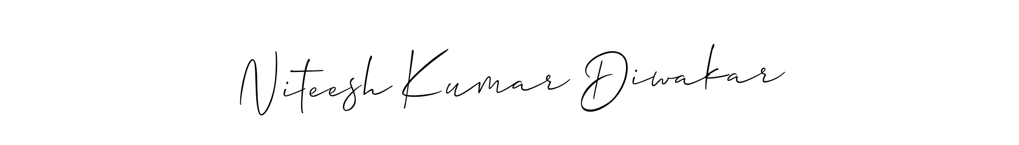 Create a beautiful signature design for name Niteesh Kumar Diwakar. With this signature (Allison_Script) fonts, you can make a handwritten signature for free. Niteesh Kumar Diwakar signature style 2 images and pictures png