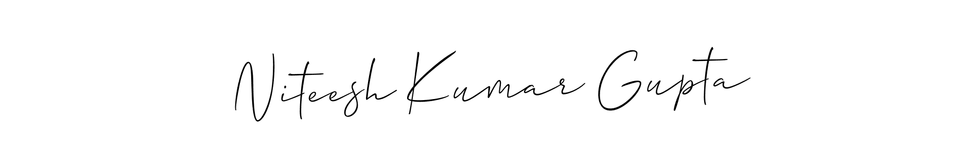 Make a short Niteesh Kumar Gupta signature style. Manage your documents anywhere anytime using Allison_Script. Create and add eSignatures, submit forms, share and send files easily. Niteesh Kumar Gupta signature style 2 images and pictures png