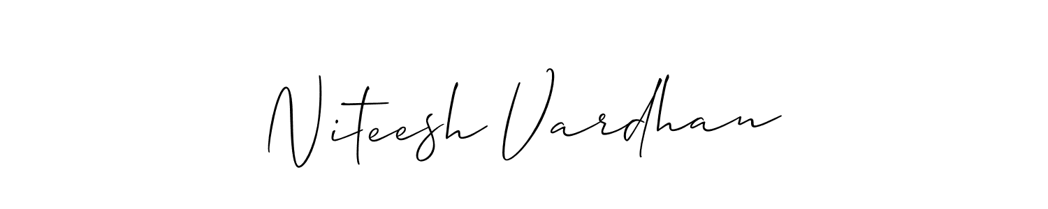 How to make Niteesh Vardhan signature? Allison_Script is a professional autograph style. Create handwritten signature for Niteesh Vardhan name. Niteesh Vardhan signature style 2 images and pictures png
