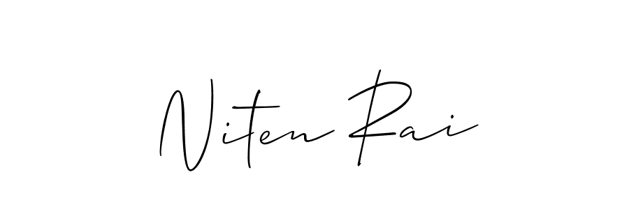 The best way (Allison_Script) to make a short signature is to pick only two or three words in your name. The name Niten Rai include a total of six letters. For converting this name. Niten Rai signature style 2 images and pictures png