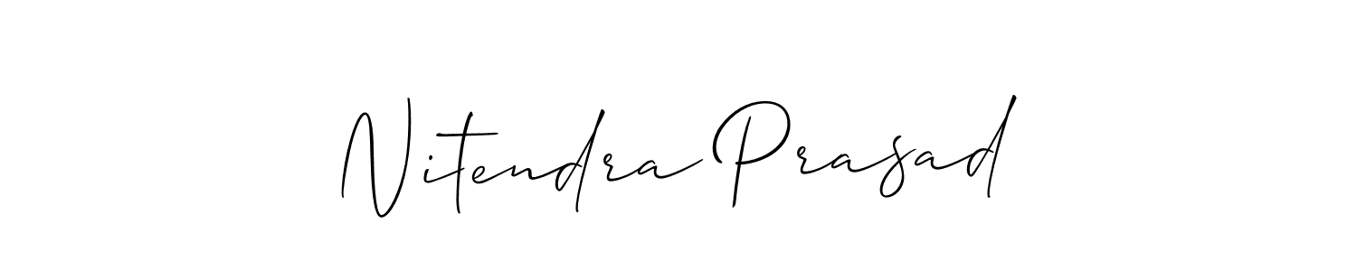 Create a beautiful signature design for name Nitendra Prasad. With this signature (Allison_Script) fonts, you can make a handwritten signature for free. Nitendra Prasad signature style 2 images and pictures png