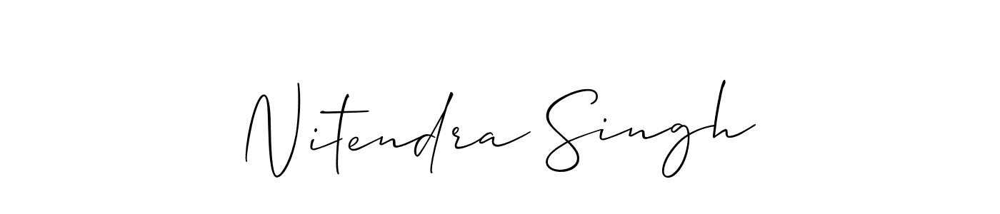 How to make Nitendra Singh name signature. Use Allison_Script style for creating short signs online. This is the latest handwritten sign. Nitendra Singh signature style 2 images and pictures png