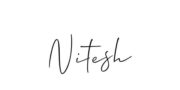 How to make Nitesh signature? Allison_Script is a professional autograph style. Create handwritten signature for Nitesh name. Nitesh signature style 2 images and pictures png