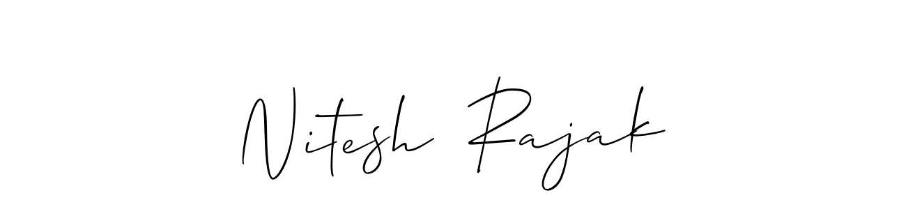 Similarly Allison_Script is the best handwritten signature design. Signature creator online .You can use it as an online autograph creator for name Nitesh  Rajak. Nitesh  Rajak signature style 2 images and pictures png