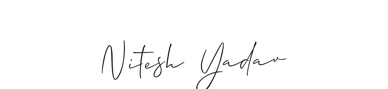 How to make Nitesh  Yadav signature? Allison_Script is a professional autograph style. Create handwritten signature for Nitesh  Yadav name. Nitesh  Yadav signature style 2 images and pictures png