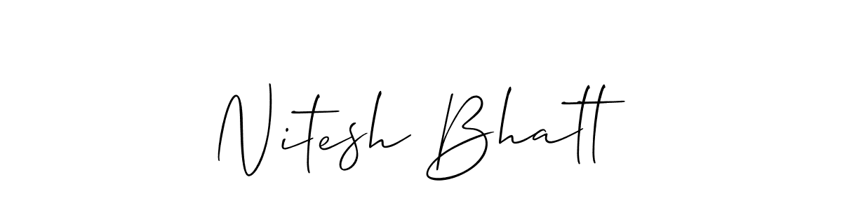 Make a beautiful signature design for name Nitesh Bhatt. Use this online signature maker to create a handwritten signature for free. Nitesh Bhatt signature style 2 images and pictures png