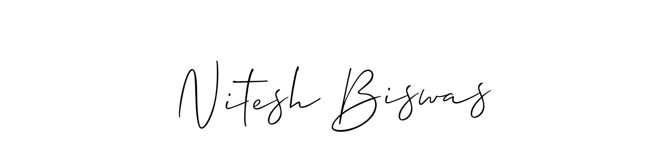 Also we have Nitesh Biswas name is the best signature style. Create professional handwritten signature collection using Allison_Script autograph style. Nitesh Biswas signature style 2 images and pictures png