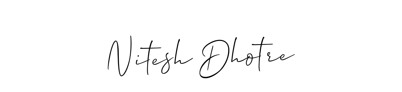 How to Draw Nitesh Dhotre signature style? Allison_Script is a latest design signature styles for name Nitesh Dhotre. Nitesh Dhotre signature style 2 images and pictures png