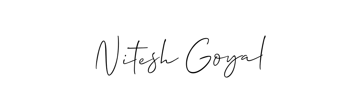 Use a signature maker to create a handwritten signature online. With this signature software, you can design (Allison_Script) your own signature for name Nitesh Goyal. Nitesh Goyal signature style 2 images and pictures png