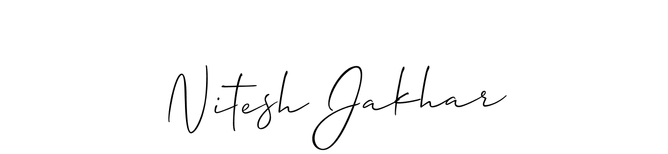 It looks lik you need a new signature style for name Nitesh Jakhar. Design unique handwritten (Allison_Script) signature with our free signature maker in just a few clicks. Nitesh Jakhar signature style 2 images and pictures png