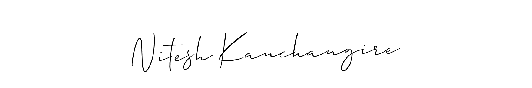 Nitesh Kanchangire stylish signature style. Best Handwritten Sign (Allison_Script) for my name. Handwritten Signature Collection Ideas for my name Nitesh Kanchangire. Nitesh Kanchangire signature style 2 images and pictures png