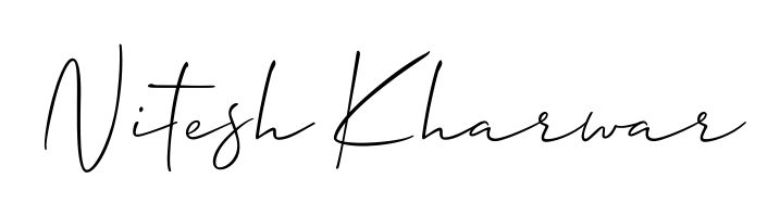 Try this chic Nitesh Kharwar handwritten sign style. Using Allison_Script font elements, it gives your name a sleek, memorable identity. Nitesh Kharwar signature style 2 images and pictures png