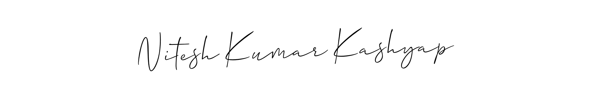 Design your own signature with our free online signature maker. With this signature software, you can create a handwritten (Allison_Script) signature for name Nitesh Kumar Kashyap. Nitesh Kumar Kashyap signature style 2 images and pictures png