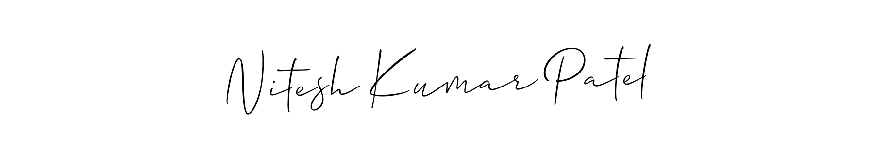 Use a signature maker to create a handwritten signature online. With this signature software, you can design (Allison_Script) your own signature for name Nitesh Kumar Patel. Nitesh Kumar Patel signature style 2 images and pictures png