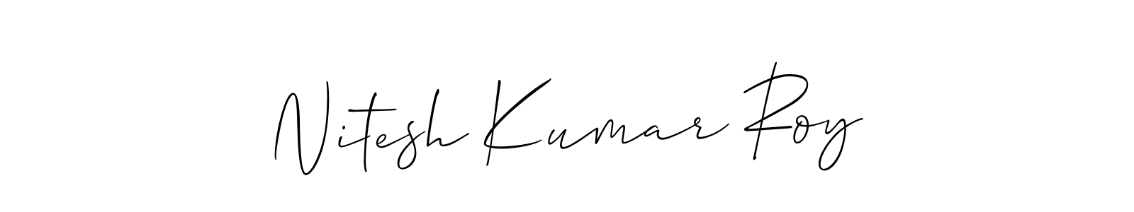 Make a short Nitesh Kumar Roy signature style. Manage your documents anywhere anytime using Allison_Script. Create and add eSignatures, submit forms, share and send files easily. Nitesh Kumar Roy signature style 2 images and pictures png