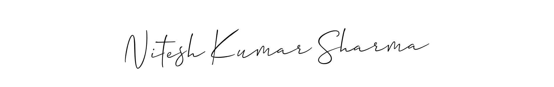 You can use this online signature creator to create a handwritten signature for the name Nitesh Kumar Sharma. This is the best online autograph maker. Nitesh Kumar Sharma signature style 2 images and pictures png