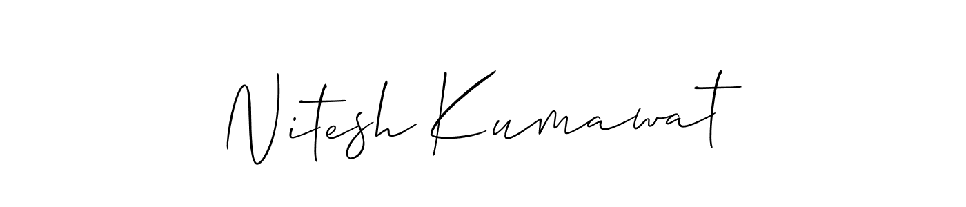 Design your own signature with our free online signature maker. With this signature software, you can create a handwritten (Allison_Script) signature for name Nitesh Kumawat. Nitesh Kumawat signature style 2 images and pictures png