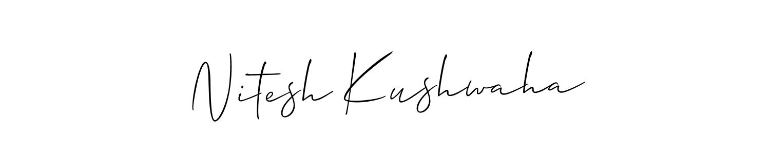 Also we have Nitesh Kushwaha name is the best signature style. Create professional handwritten signature collection using Allison_Script autograph style. Nitesh Kushwaha signature style 2 images and pictures png