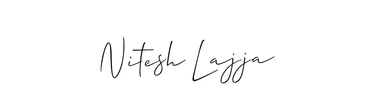 It looks lik you need a new signature style for name Nitesh Lajja. Design unique handwritten (Allison_Script) signature with our free signature maker in just a few clicks. Nitesh Lajja signature style 2 images and pictures png