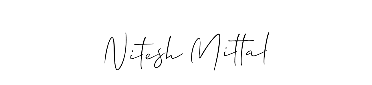 You should practise on your own different ways (Allison_Script) to write your name (Nitesh Mittal) in signature. don't let someone else do it for you. Nitesh Mittal signature style 2 images and pictures png