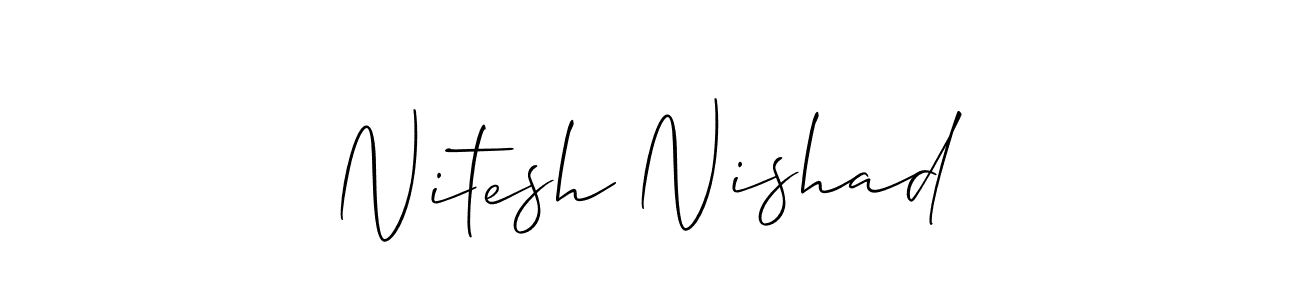 Make a beautiful signature design for name Nitesh Nishad. Use this online signature maker to create a handwritten signature for free. Nitesh Nishad signature style 2 images and pictures png
