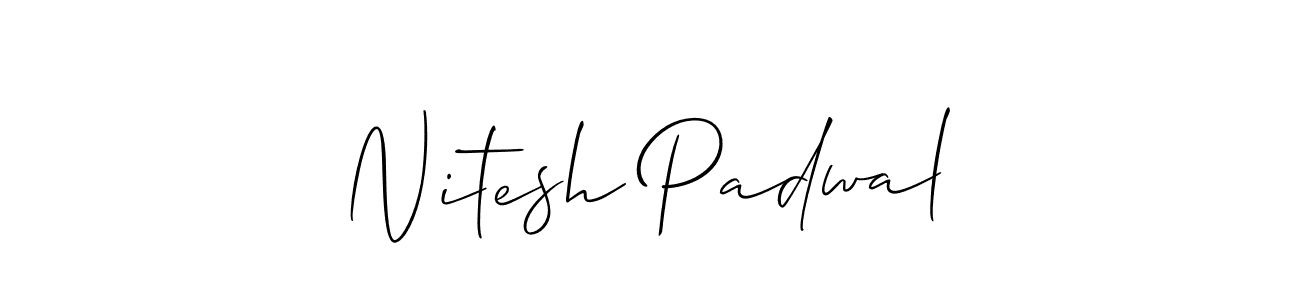Make a short Nitesh Padwal signature style. Manage your documents anywhere anytime using Allison_Script. Create and add eSignatures, submit forms, share and send files easily. Nitesh Padwal signature style 2 images and pictures png