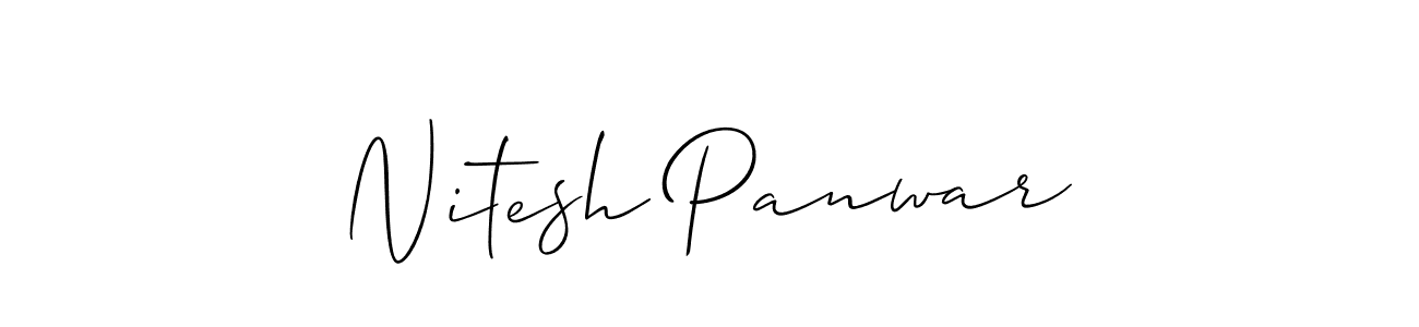 Design your own signature with our free online signature maker. With this signature software, you can create a handwritten (Allison_Script) signature for name Nitesh Panwar. Nitesh Panwar signature style 2 images and pictures png