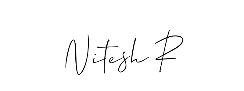 You can use this online signature creator to create a handwritten signature for the name Nitesh R. This is the best online autograph maker. Nitesh R signature style 2 images and pictures png