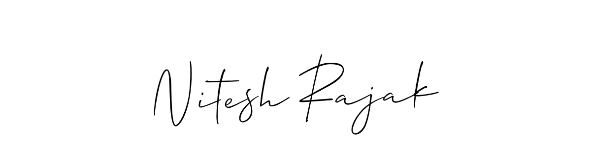 Also we have Nitesh Rajak name is the best signature style. Create professional handwritten signature collection using Allison_Script autograph style. Nitesh Rajak signature style 2 images and pictures png