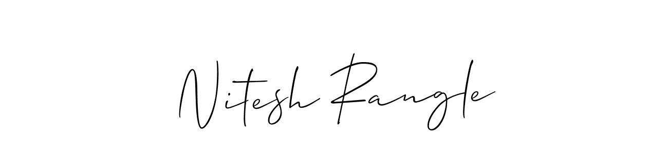 Nitesh Rangle stylish signature style. Best Handwritten Sign (Allison_Script) for my name. Handwritten Signature Collection Ideas for my name Nitesh Rangle. Nitesh Rangle signature style 2 images and pictures png