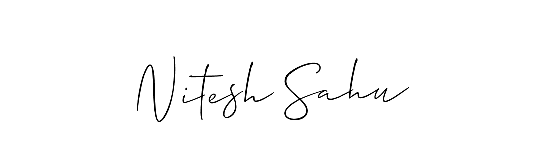 Use a signature maker to create a handwritten signature online. With this signature software, you can design (Allison_Script) your own signature for name Nitesh Sahu. Nitesh Sahu signature style 2 images and pictures png
