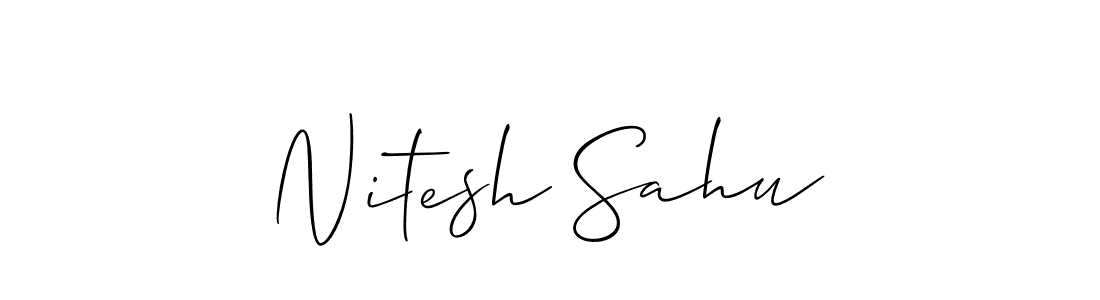 It looks lik you need a new signature style for name Nitesh Sahu. Design unique handwritten (Allison_Script) signature with our free signature maker in just a few clicks. Nitesh Sahu signature style 2 images and pictures png