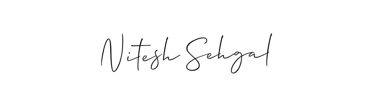 You should practise on your own different ways (Allison_Script) to write your name (Nitesh Sehgal) in signature. don't let someone else do it for you. Nitesh Sehgal signature style 2 images and pictures png