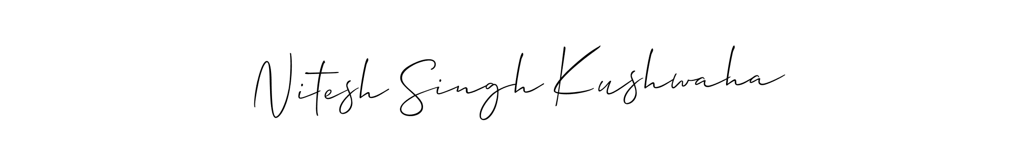 You should practise on your own different ways (Allison_Script) to write your name (Nitesh Singh Kushwaha) in signature. don't let someone else do it for you. Nitesh Singh Kushwaha signature style 2 images and pictures png
