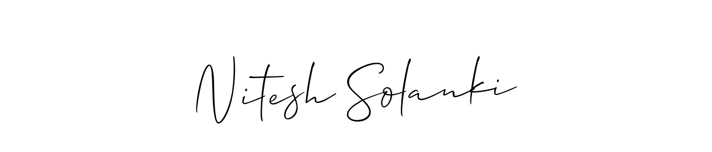 Make a short Nitesh Solanki signature style. Manage your documents anywhere anytime using Allison_Script. Create and add eSignatures, submit forms, share and send files easily. Nitesh Solanki signature style 2 images and pictures png