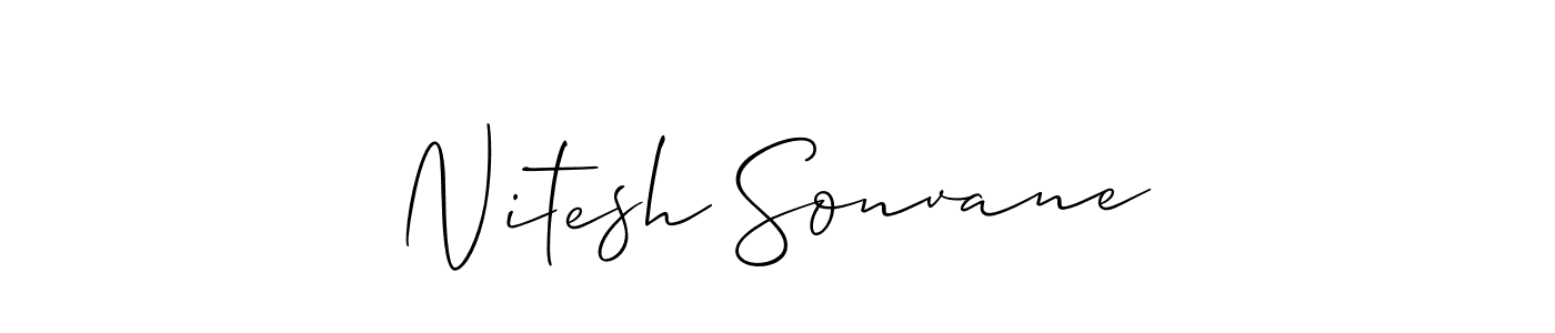 Also You can easily find your signature by using the search form. We will create Nitesh Sonvane name handwritten signature images for you free of cost using Allison_Script sign style. Nitesh Sonvane signature style 2 images and pictures png