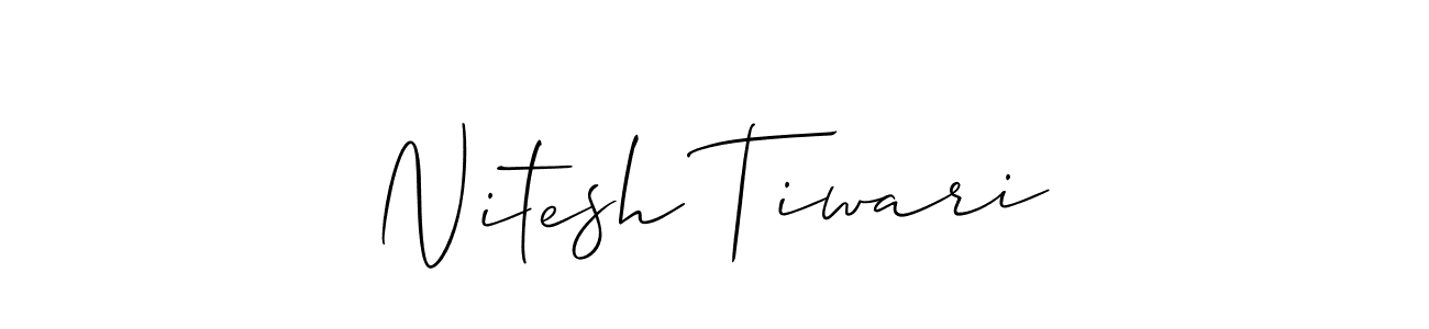 Make a beautiful signature design for name Nitesh Tiwari. With this signature (Allison_Script) style, you can create a handwritten signature for free. Nitesh Tiwari signature style 2 images and pictures png