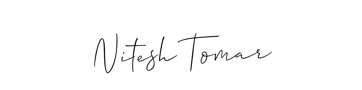 How to Draw Nitesh Tomar signature style? Allison_Script is a latest design signature styles for name Nitesh Tomar. Nitesh Tomar signature style 2 images and pictures png