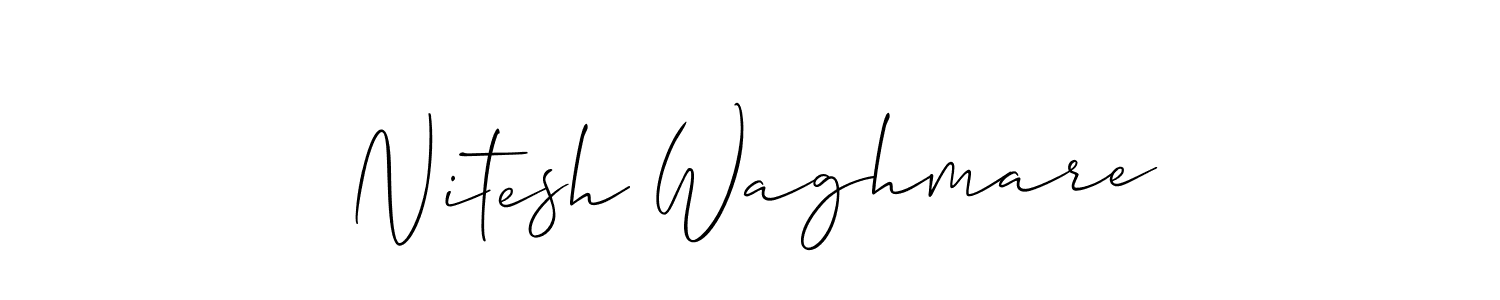 Create a beautiful signature design for name Nitesh Waghmare. With this signature (Allison_Script) fonts, you can make a handwritten signature for free. Nitesh Waghmare signature style 2 images and pictures png