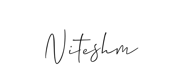 Also You can easily find your signature by using the search form. We will create Niteshm name handwritten signature images for you free of cost using Allison_Script sign style. Niteshm signature style 2 images and pictures png