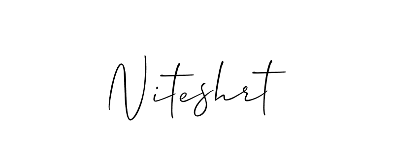 Create a beautiful signature design for name Niteshrt. With this signature (Allison_Script) fonts, you can make a handwritten signature for free. Niteshrt signature style 2 images and pictures png