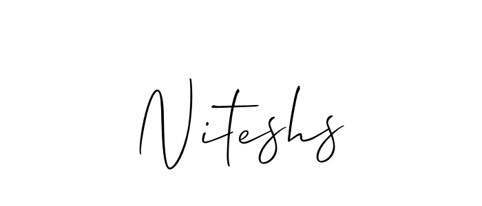 Design your own signature with our free online signature maker. With this signature software, you can create a handwritten (Allison_Script) signature for name Niteshs. Niteshs signature style 2 images and pictures png