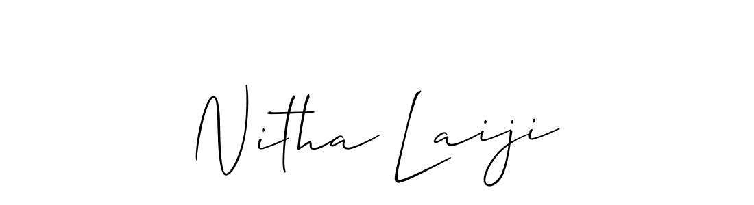 if you are searching for the best signature style for your name Nitha Laiji. so please give up your signature search. here we have designed multiple signature styles  using Allison_Script. Nitha Laiji signature style 2 images and pictures png