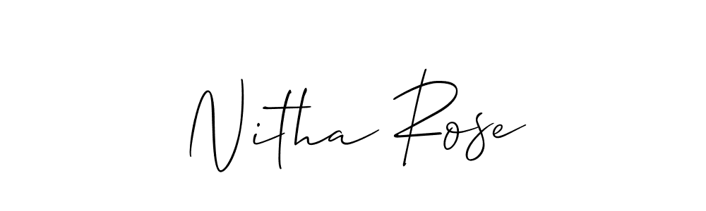 Best and Professional Signature Style for Nitha Rose. Allison_Script Best Signature Style Collection. Nitha Rose signature style 2 images and pictures png
